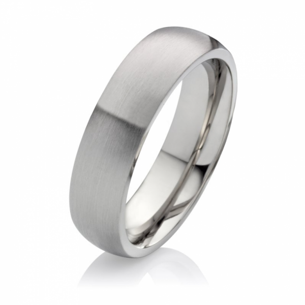 Preview: Herrenring matt 6mm breit MOR14 mit Gravur